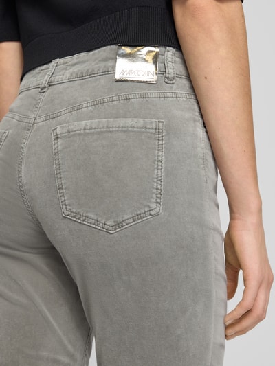 Marc Cain Slim fit broek in 5-pocketmodel Lichtgrijs - 3