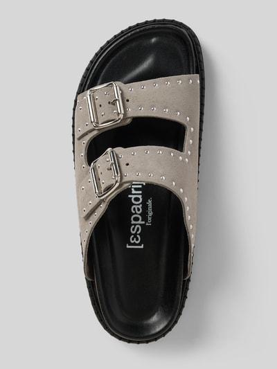 Espadrij Klapki z wytłoczonym logo model ‘AMI’ Beżowy 3