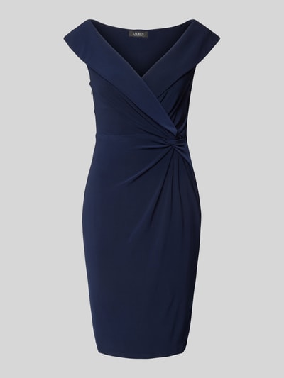 Lauren Ralph Lauren Cocktailkleid mit Knotendetail Modell 'LEONIDAS' Dunkelblau 2