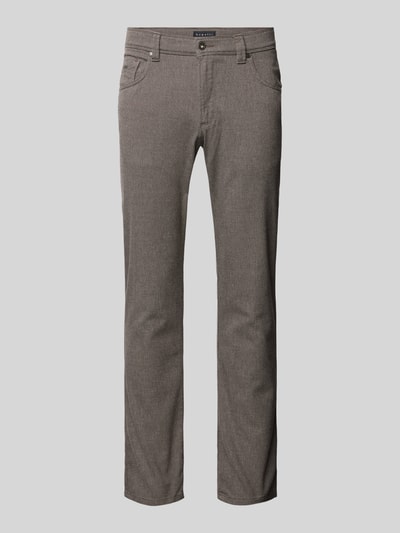 bugatti Regular fit stoffen broek in 5-pocketmodel, model 'Cordoba' Taupe - 2