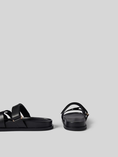 Tory Burch Slides aus echtem Leder Black 3