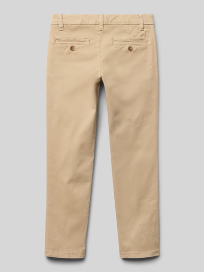 Mayoral Chinosy o kroju straight fit z wpuszczanymi kieszeniami Piaskowy 3