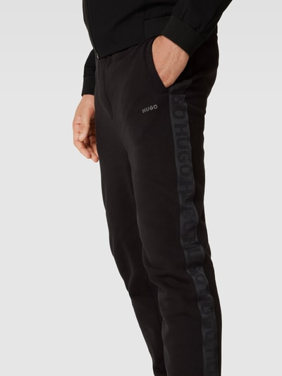 HUGO Sweatpants mit Logo-Print Modell 'Dumqat' Black 3