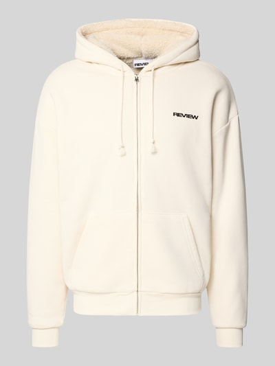 REVIEW Sweatjacke mit Kapuze Ecru 2