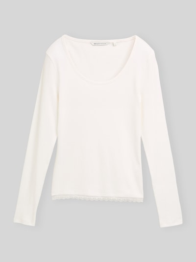Tom Tailor Denim slim fit shirt met lange mouwen van katoenmix Offwhite - 2