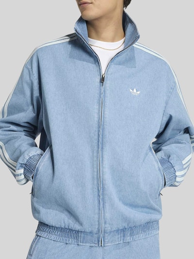 adidas Originals Loose Fit Trainingsjacke aus Baumwoll-Mix Modell 'FIREBIRD' Jeansblau 5