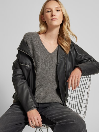 Vero Moda Loose fit gebreide pullover met wol, model 'DESMA' Middengrijs - 3