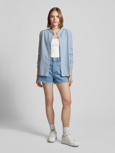 Marc O'Polo Denim Blouse met maokraag Lichtblauw - 1