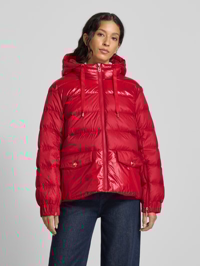 LIU JO SPORT Gewatteerd jack met ritssluiting en klepzakken Donkerrood - 4