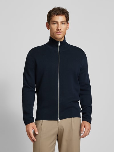 Marc O'Polo Regular Fit Strickjacke aus reiner Bio-Baumwolle Marine 4