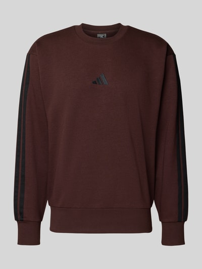 adidas Sportswear Sweatshirt met labelprint Donkerbruin - 2