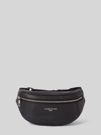 LIEBESKIND BERLIN Bauchtasche aus reinem Leder mit Label-Detail Modell 'CHUDY' Black 2