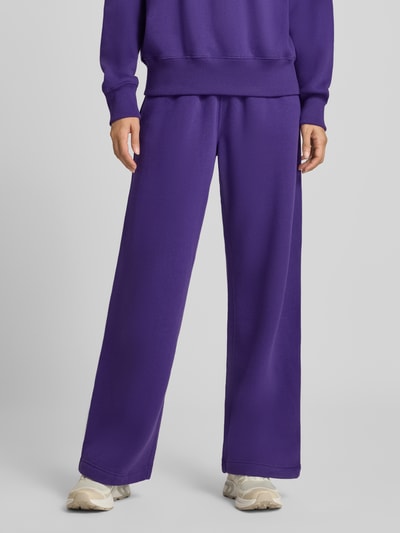 Polo Ralph Lauren Wide Leg Sweathose aus Baumwoll-Mix mit Logo-Stitching Lila 4