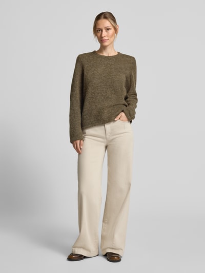 Selected Regular Fit Pullover aus Woll-Mix Modell 'LULU' Taupe 1