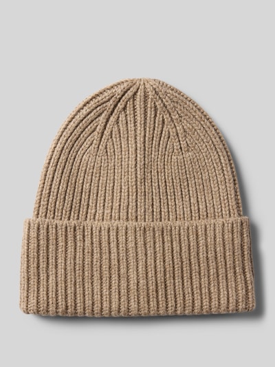 someday. Gebreide muts met brede omslag, model 'Beky soft' Beige gemêleerd - 1