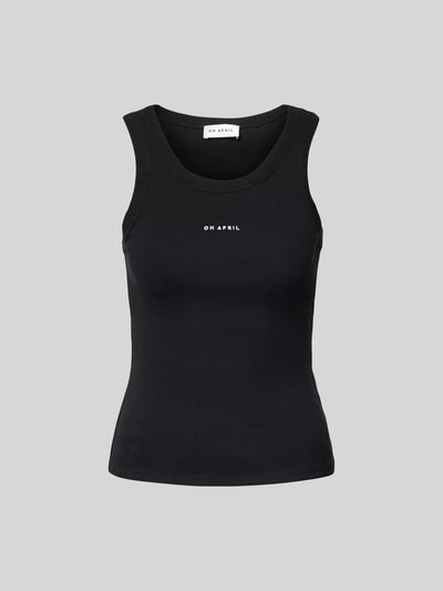 OH APRIL Tanktop mit Label-Stitching Black 2