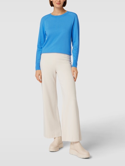 Marc Cain Strickpullover mit Logo-Print Blau 1
