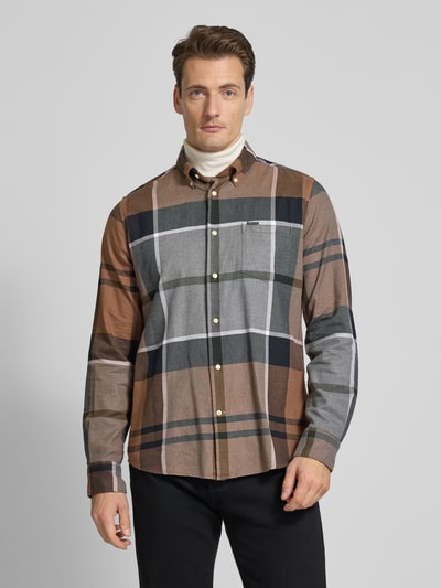 Barbour Tailored Fit Freizeithemd mit Button-Down-Kragen Modell 'Dunoon' Sand 4