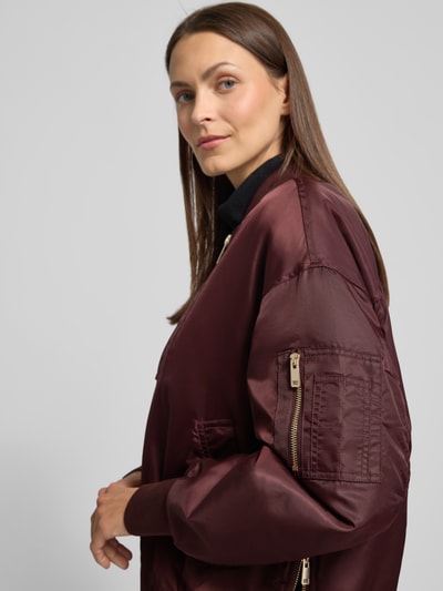 MOS MOSH Bomberjacke mit Zweiwege-Reißverschluss Modell 'Ruby' Bordeaux 3