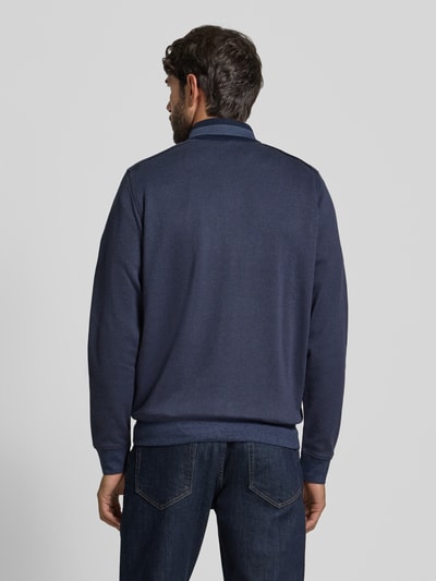 bugatti Bluza rozpinana z prążkowanymi wykończeniami Granatowy 5