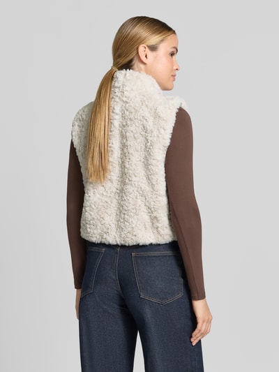 monari Regular Fit Weste aus Kunstfell mit Stehkragen Offwhite 5