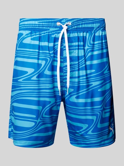 Puma Relaxed Fit Badeshorts mit Logo-Print Modell 'FORMSTRIP' Blau 1