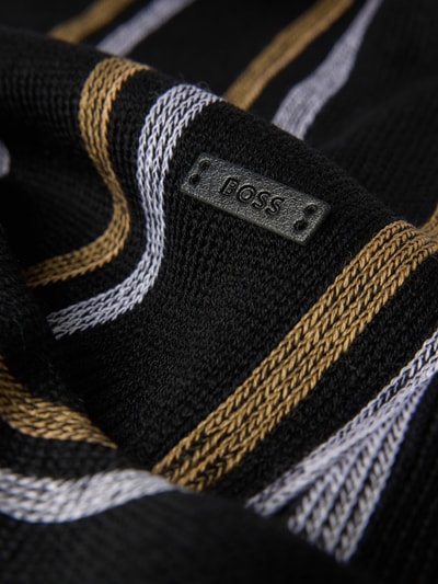 BOSS Szal z czystej żywej wełny model ‘ALBAS’ Czarny 2