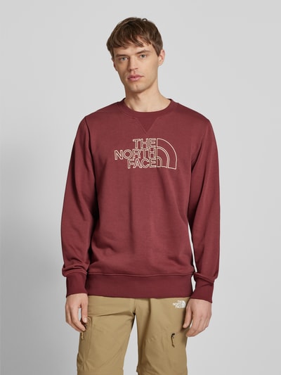 The North Face Sweatshirt mit Label-Stitching Modell 'DREW PEAK' Bordeaux 4
