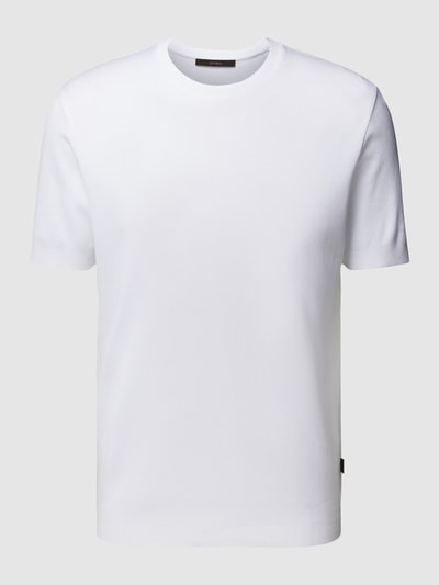 Windsor T-Shirt im unifarbenen Design Modell 'Floro' Weiss 2