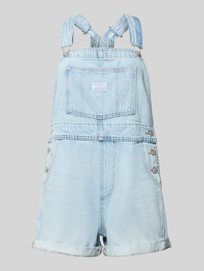 Produktfoto, Relaxed Fit Latzhose aus reiner Baumwolle von Levi's®, jasny denim, naszywka z logo, szelki z zapięciem na haftkę, zapięcie na 3 guziki, wpuszczana kieszeń, kieszeń z tyłu, krój relaxed fit, materiał: bawełna