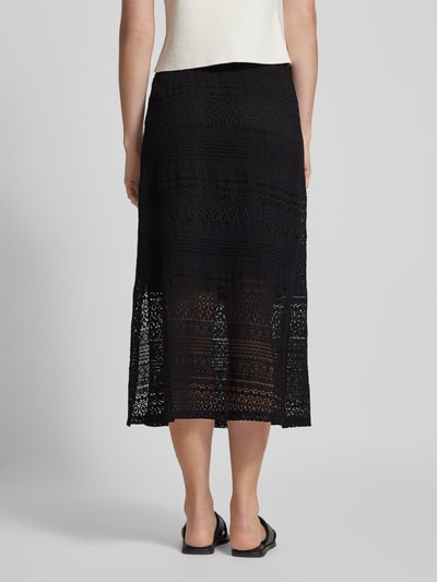 Vero Moda Midirock mit elastischem Bund Modell 'HONEY LACE' Black 5