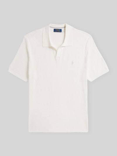 Polo Ralph Lauren Koszulka polo z mieszanki bawełny i lnu, krój regular fit Biały 2