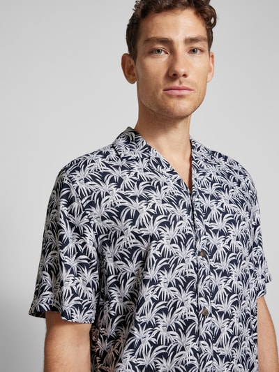 Tom Tailor Freizeithemd mit Allover-Muster Dunkelblau 3