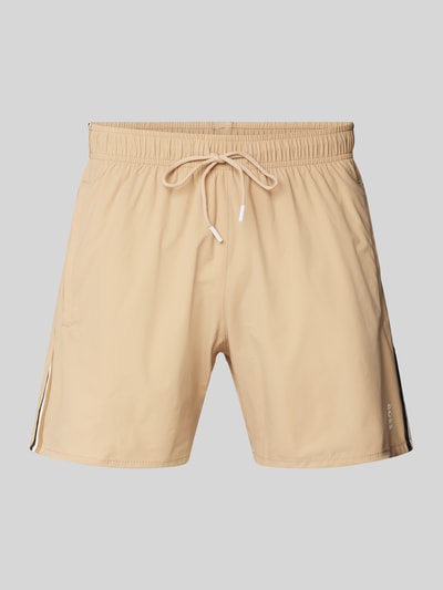 BOSS Badehose mit elastischem Bund Modell 'Iconic' Camel 1