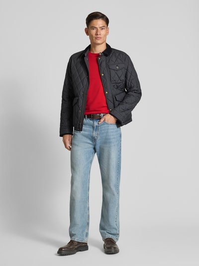 Tommy Hilfiger Slim Fit Langarmshirt aus Baumwoll-Mix Rot 1