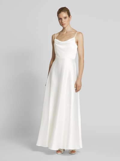 Luxuar Brautkleid mit Wasserfall-Ausschnitt Offwhite 1