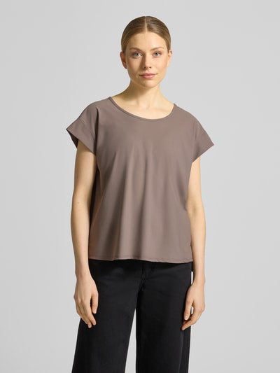 Raffaello Rossi T-Shirt mit Rundhalsausschnitt Taupe 4