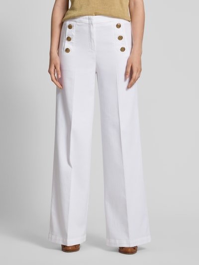 SEDUCTIVE Hose aus mit Leinen-Anteil Modell 'Bridget' Offwhite 4