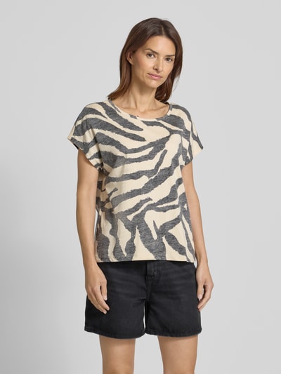 Tom Tailor T-shirt o luźnym kroju z czystej bawełny Beżowy 4