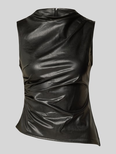 Noisy May Top in Leder-Optik mit Raffungen Modell 'DANDY' Black 2