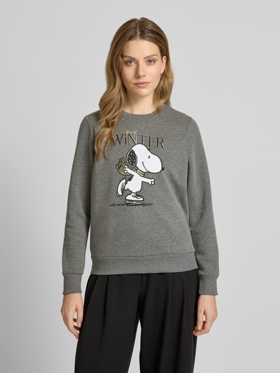 G&C Sweatshirt met Peanuts®-print Antraciet gemêleerd - 4