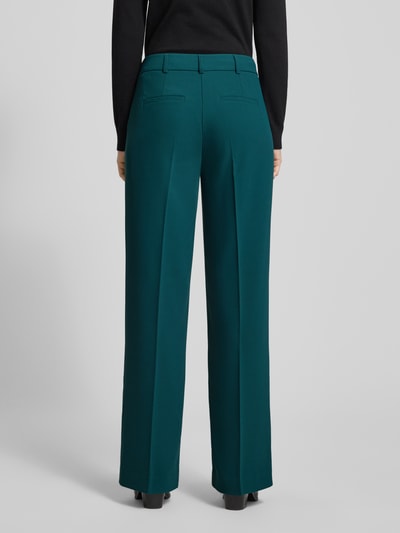 comma Broek met persplooien en steekzakken Petrol - 5