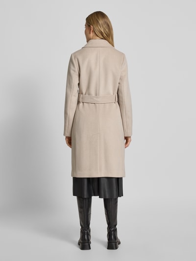 s.Oliver BLACK LABEL Regular Fit Wollmantel mit Taillengürtel zum Binden Kitt 5