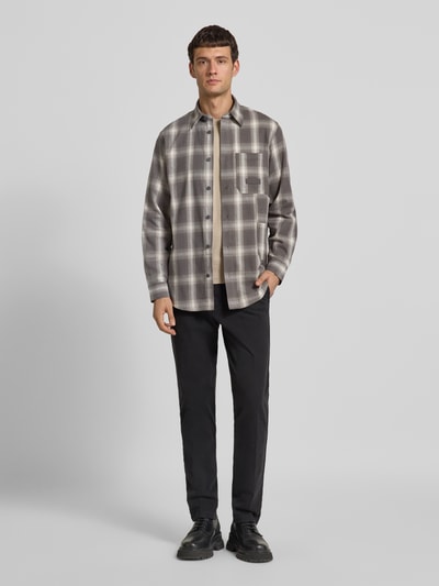 ARMANI EXCHANGE Regular fit vrijetijdsoverhemd met borstzak Middengrijs - 1