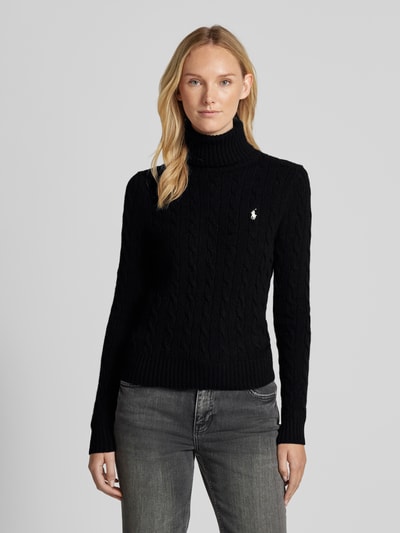 Polo Ralph Lauren Strickpullover mit Label-Stitching Black 4