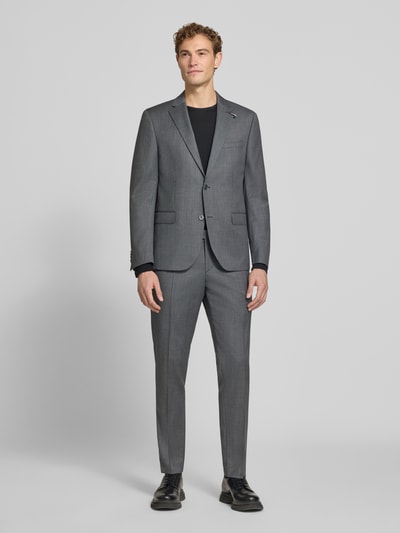 bugatti regular fit colbert van scheerwolmix Donkergrijs - 1