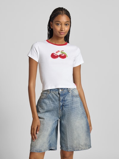 Levi's® T-shirt z nadrukowanym motywem Biały 4