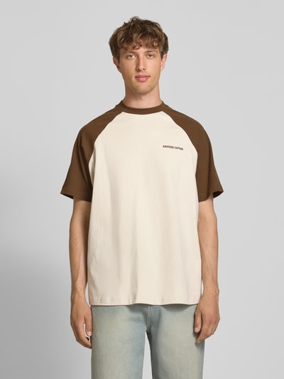 ANOTHER COTTON LAB Oversized T-Shirt mit Raglanärmeln Modell 'Coffee Date' Weiss 5
