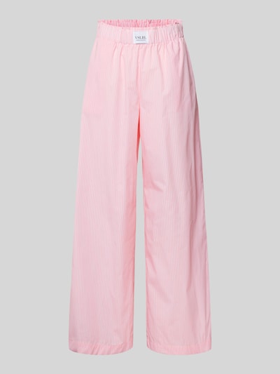 VILLA SOPHIE Wide Leg Stoffhose mit elastischem Bund Modell 'TILLA' Pink 1