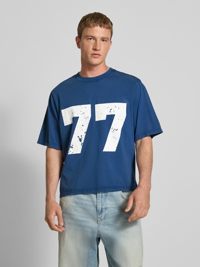 REVIEW T-shirt met ronde hals Donkerblauw - 4